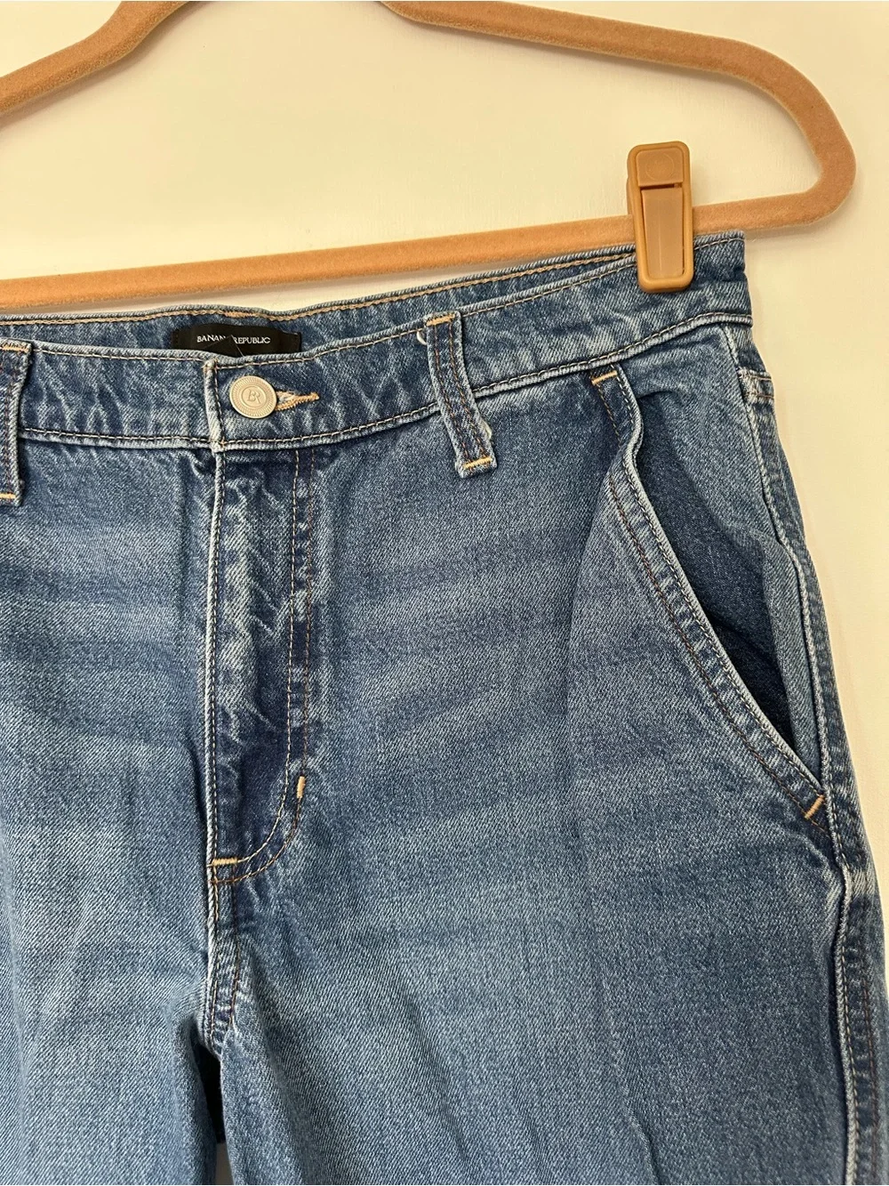 Banana Republic High Rise Barrel Leg Jeans Womens 29 Blue